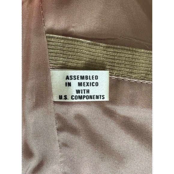 VINTAGE CORDUROY Mens Khaki Two Button Sport Coat Suit Jacket/Blazer,36 - Picture 14 of 15